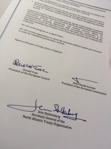 EU-NATO agreement Poland summit