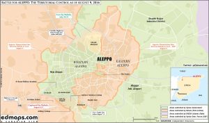 Aleppo map august 2016